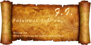 Felvinczi Izóra névjegykártya